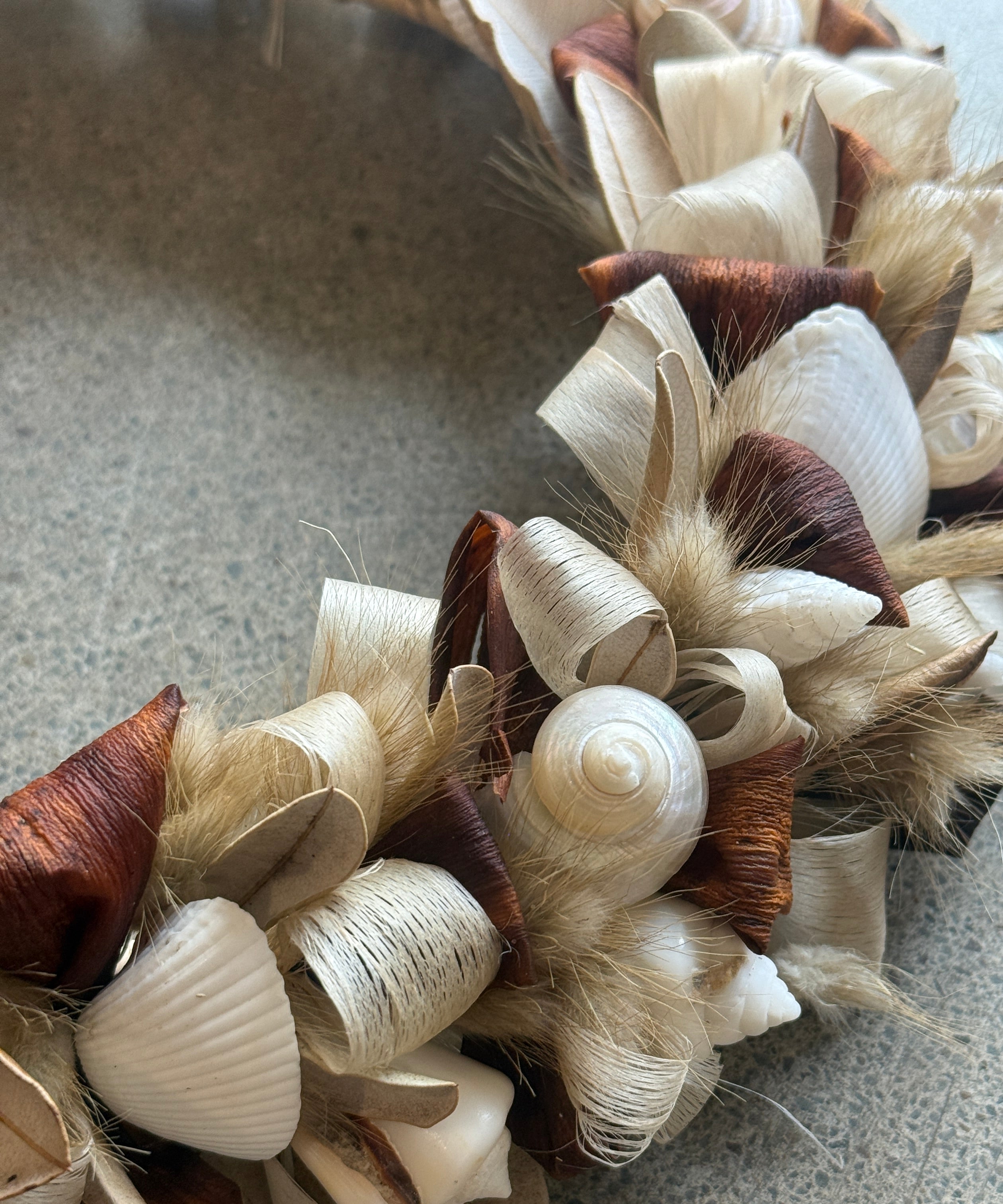 Dried Lei Po'o with Shells
