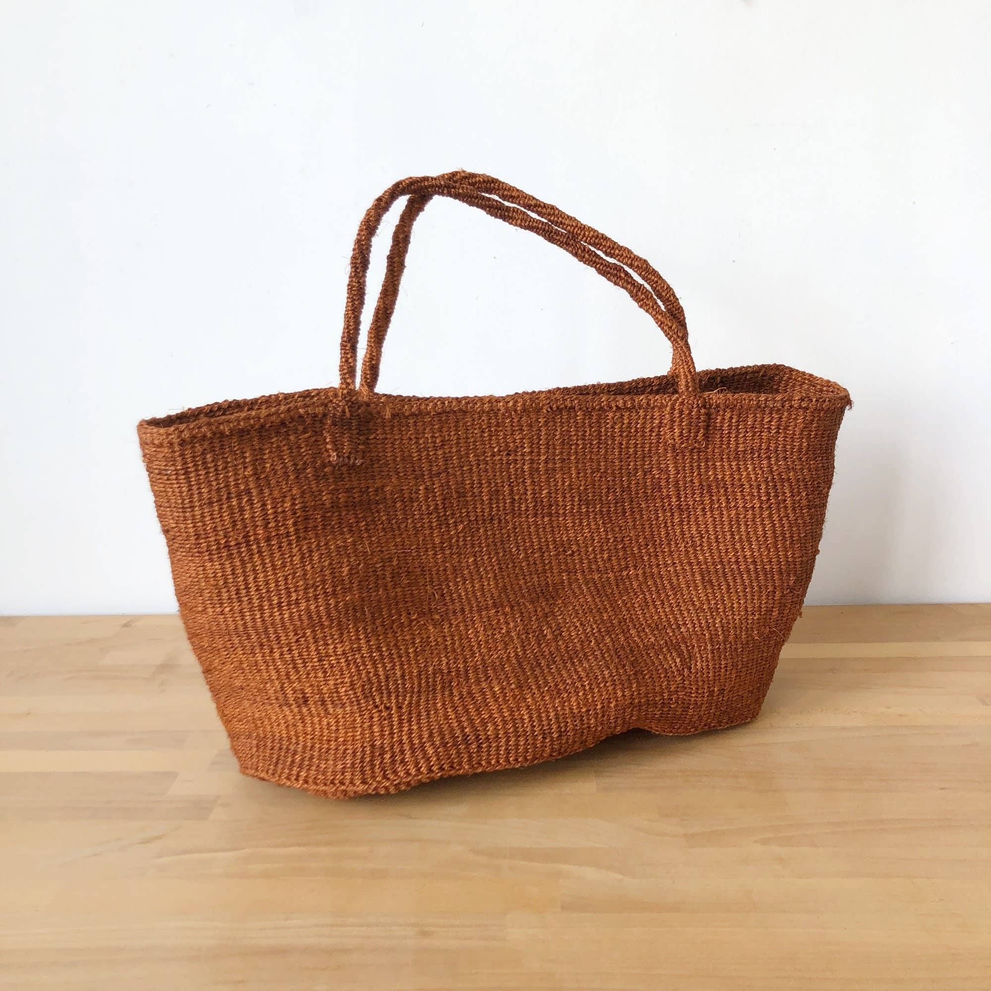 Amsha - XL Sisal Tote: Rust