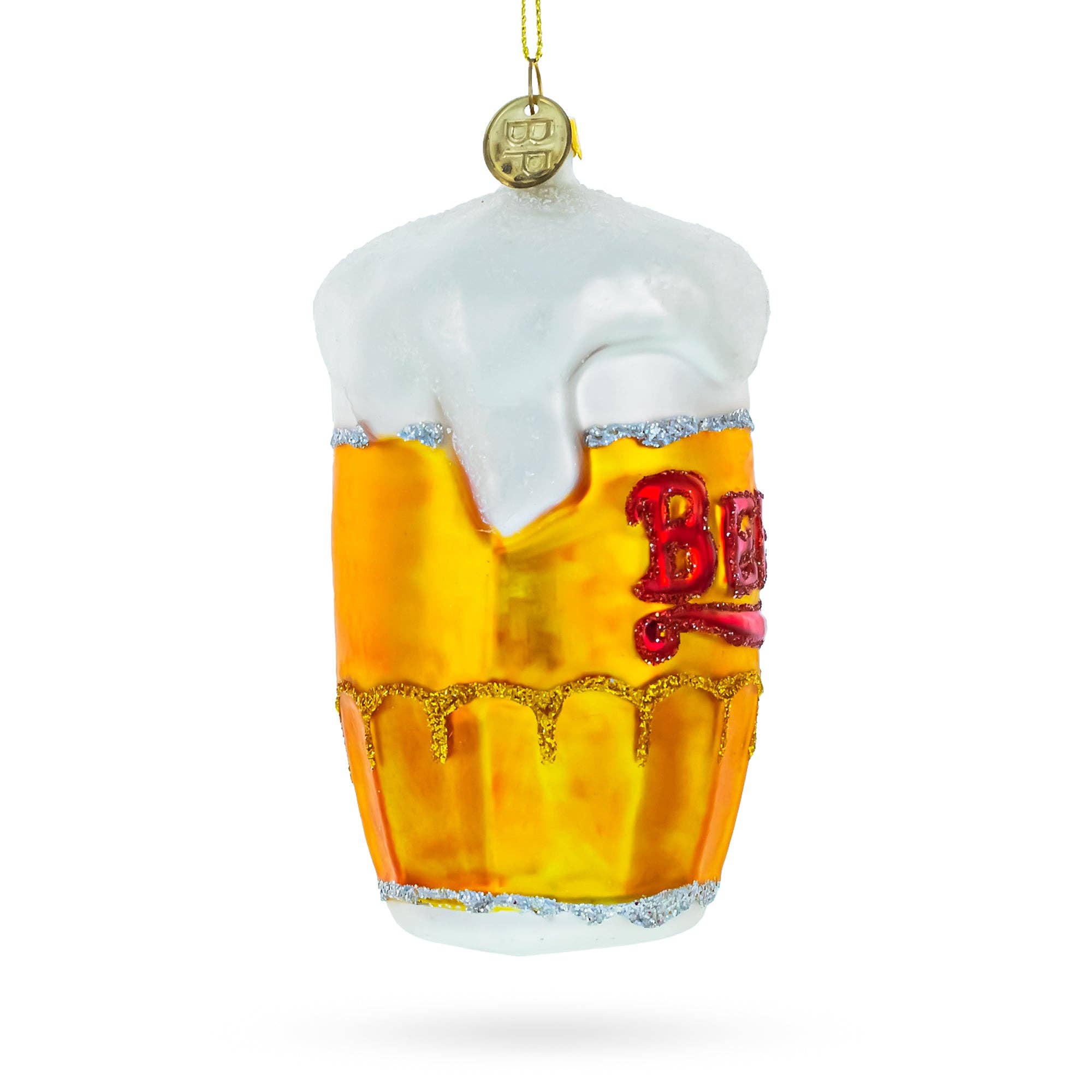 Frothy Beer Mug Glass Ornament