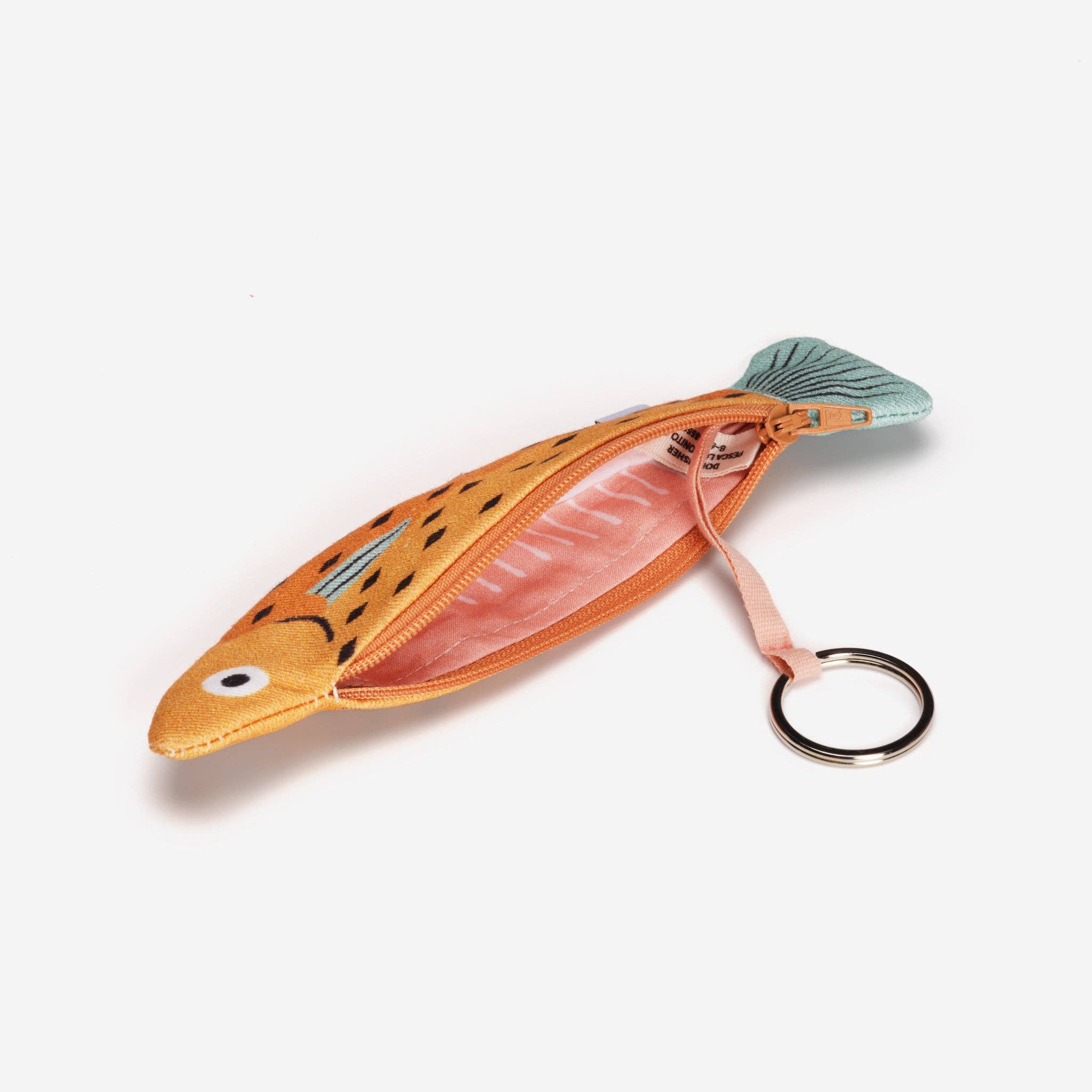 Orange Whiting Fish Purse with keychain - Small