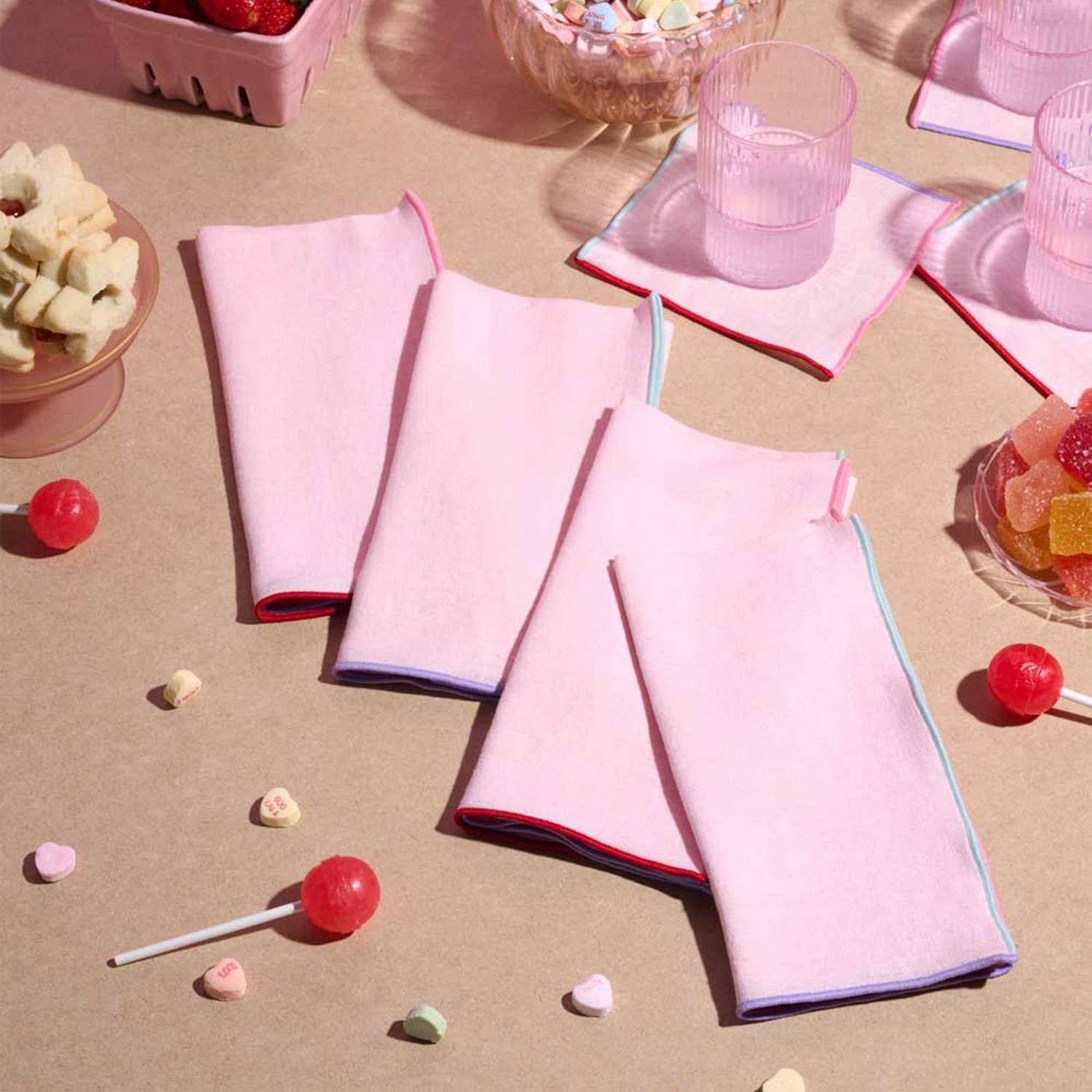 Candy Crush Linen Napkins | Set of 4
