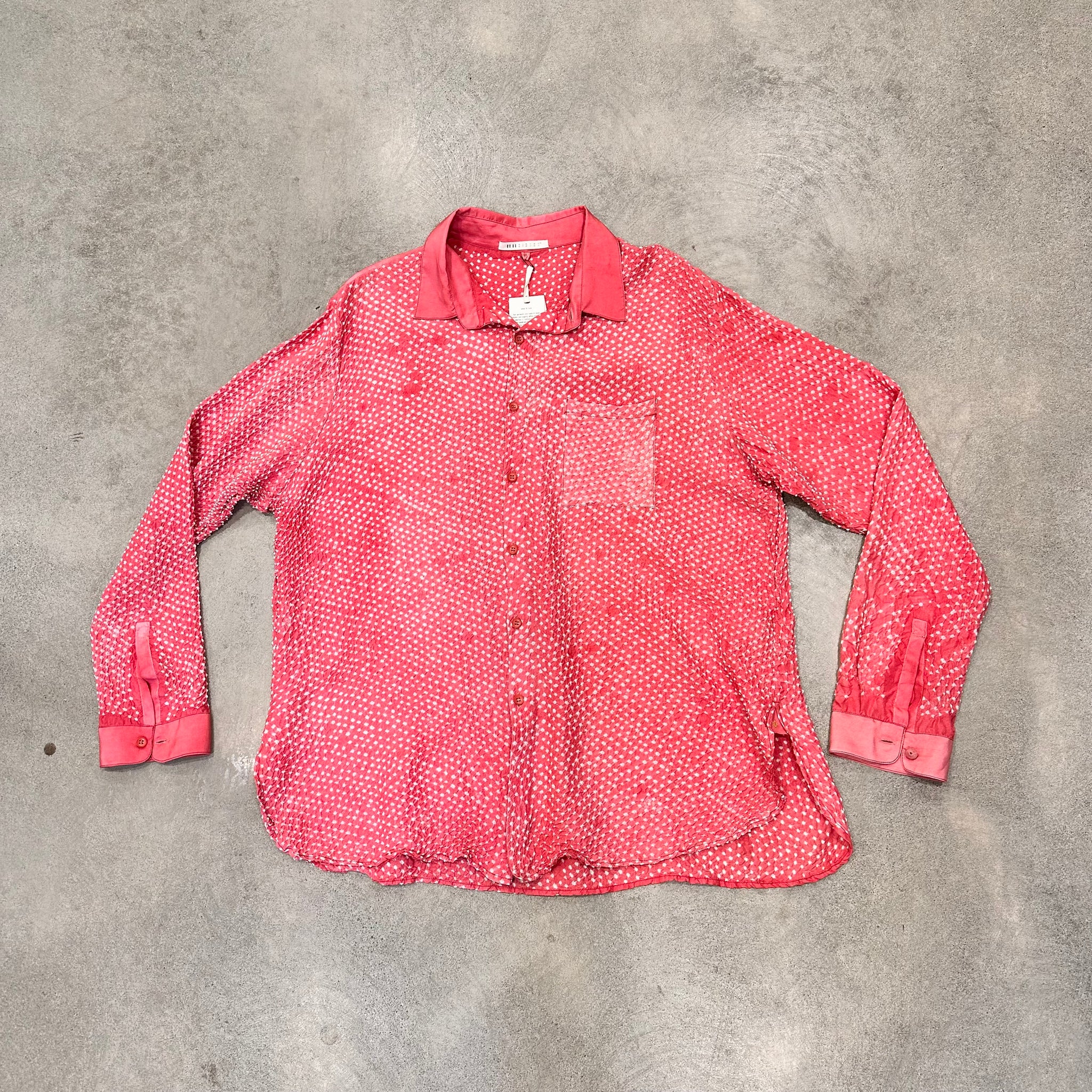 'Lovers' Organic Silk Bandhani Shirt