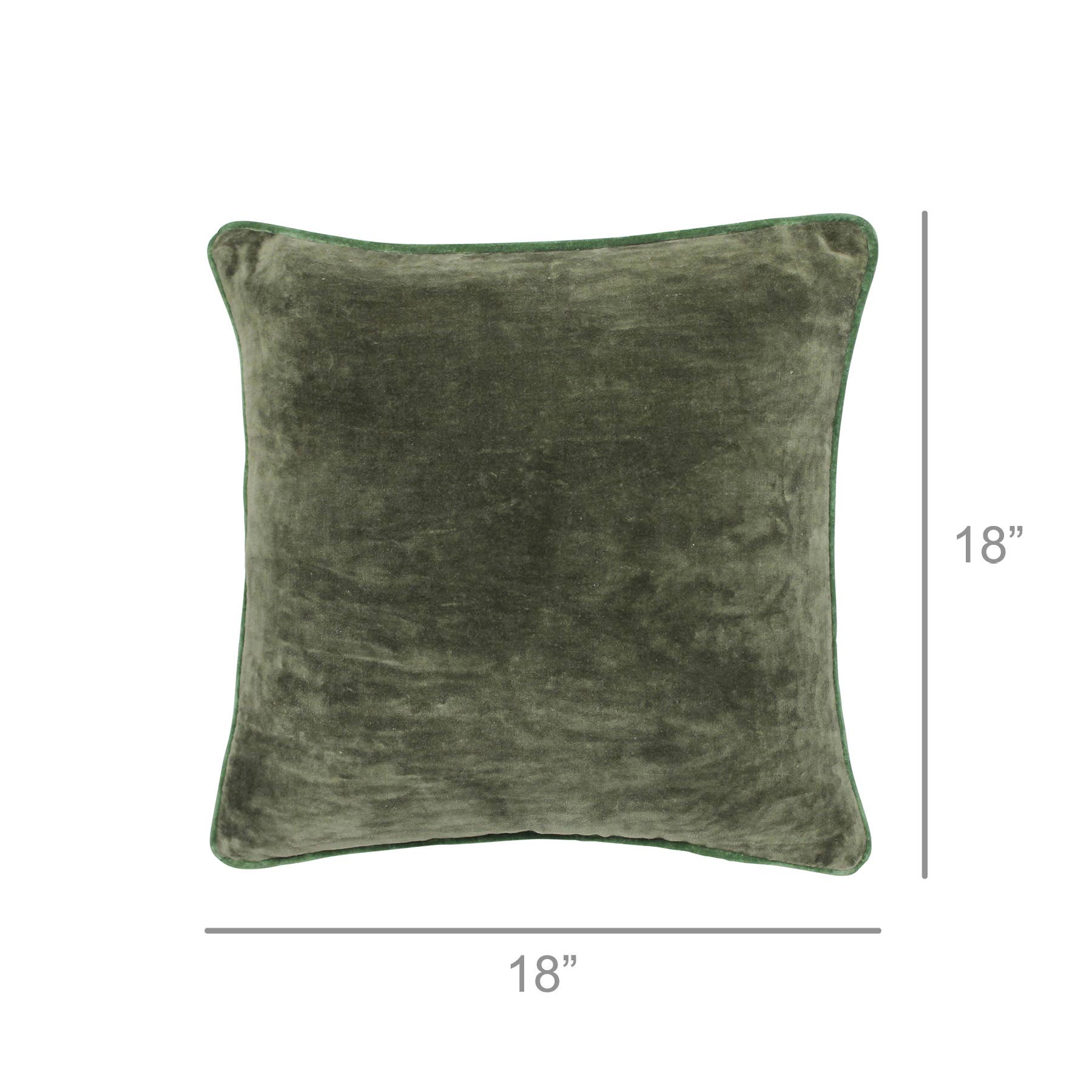 HomArt - Andover Velvet Pillow, Juniper Green