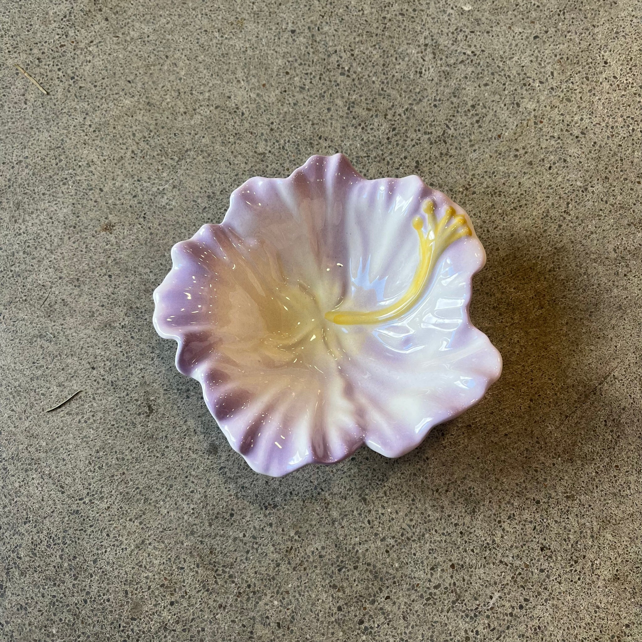 Hibiscus Porcelain Flower Dish