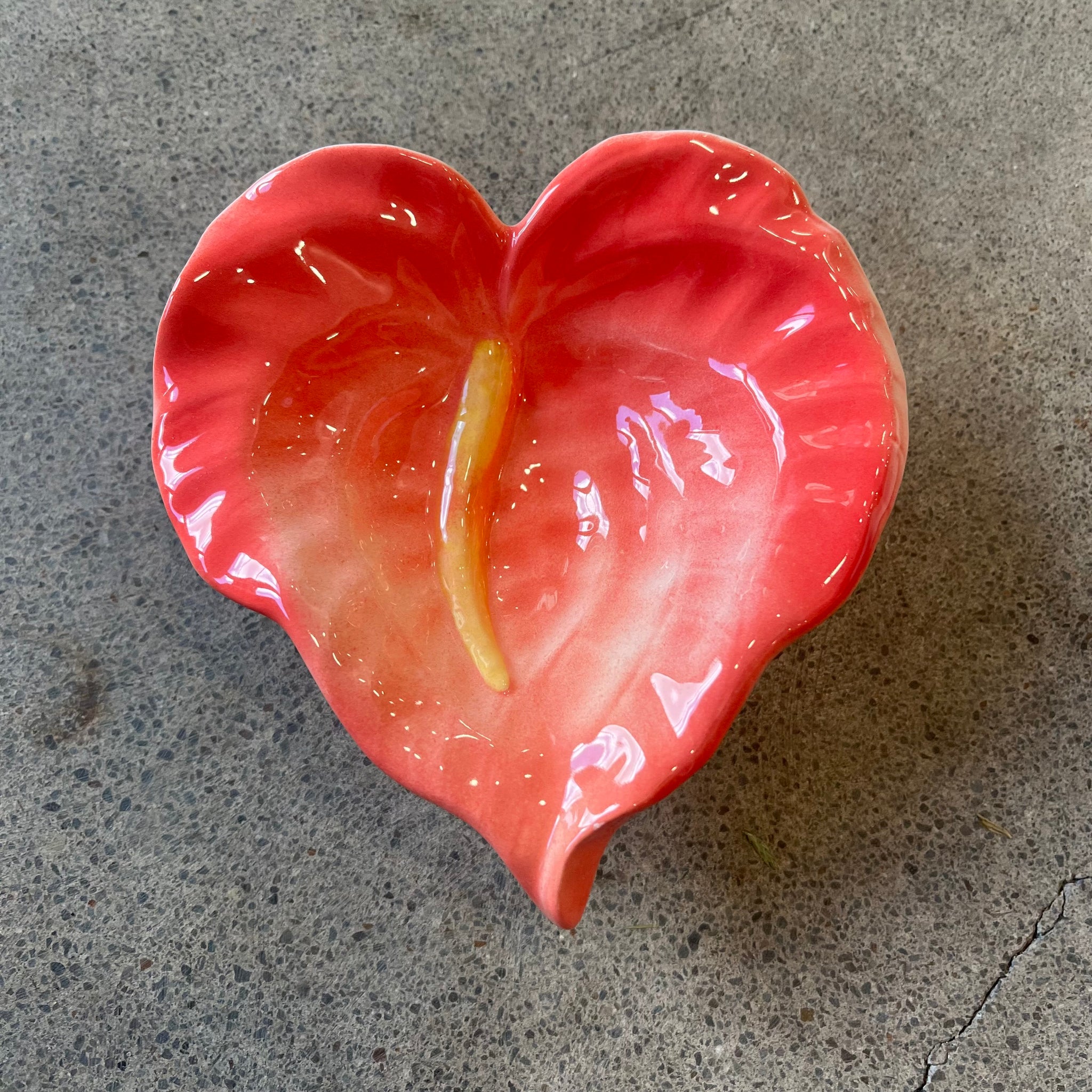 Anthurium Porcelain Flower Dish