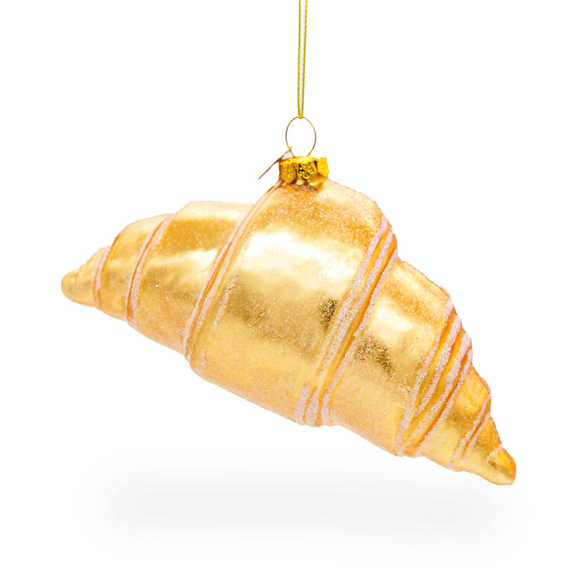 Flaky Butter Croissant Glass Ornament