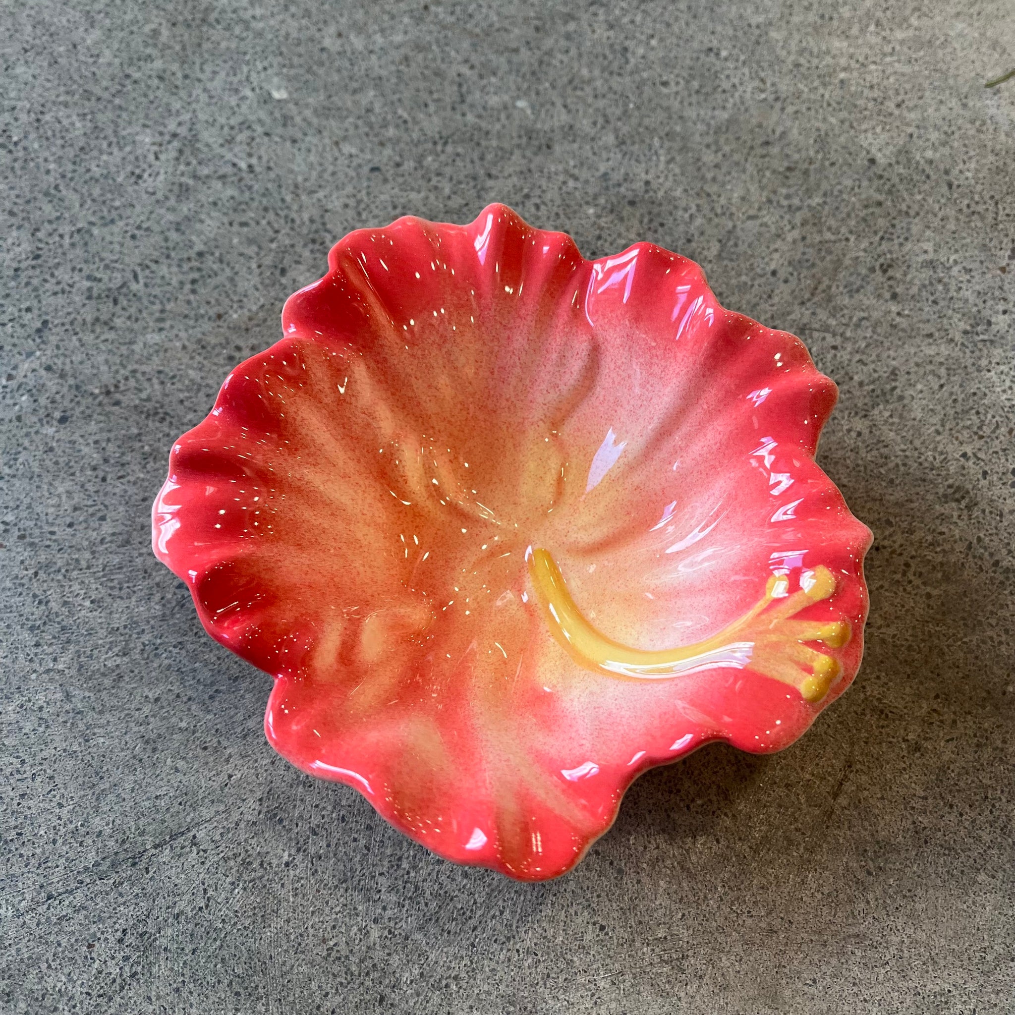 Hibiscus Porcelain Flower Dish