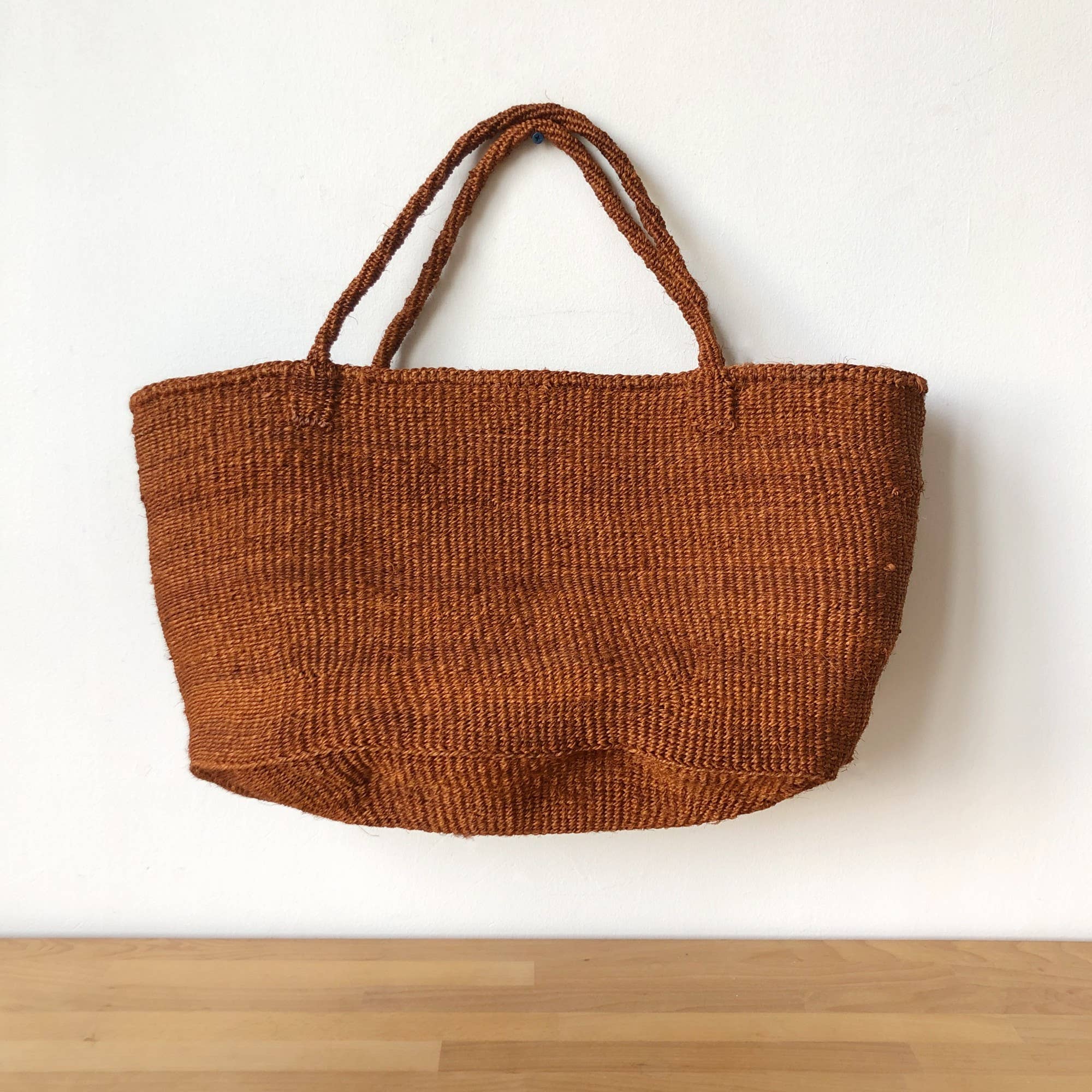 Amsha - XL Sisal Tote: Rust