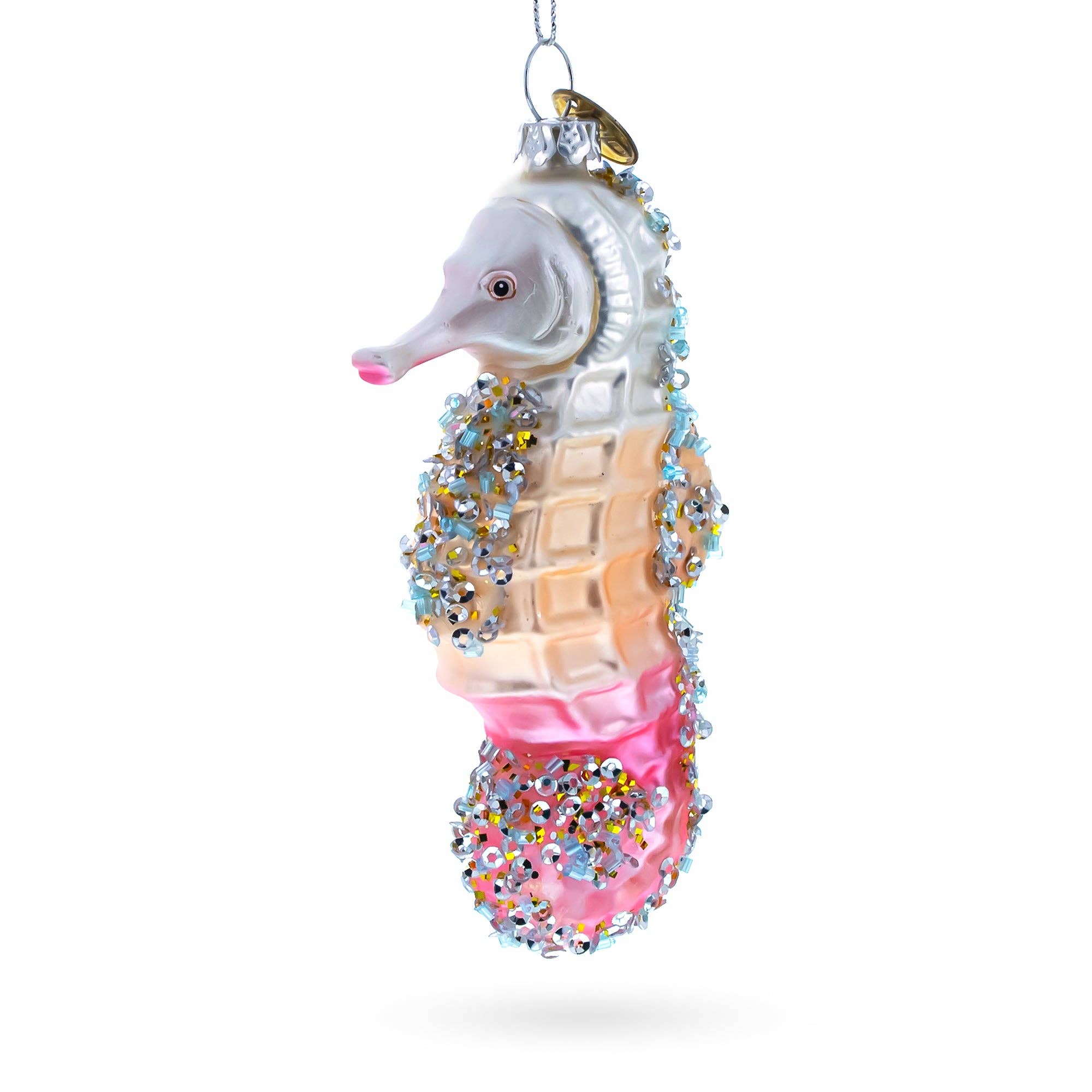 Seahorse Glass Ornament