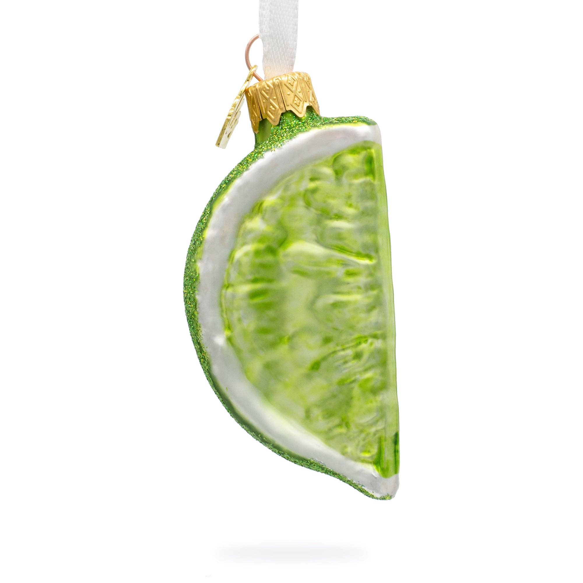 Lime Slice Glass Ornament