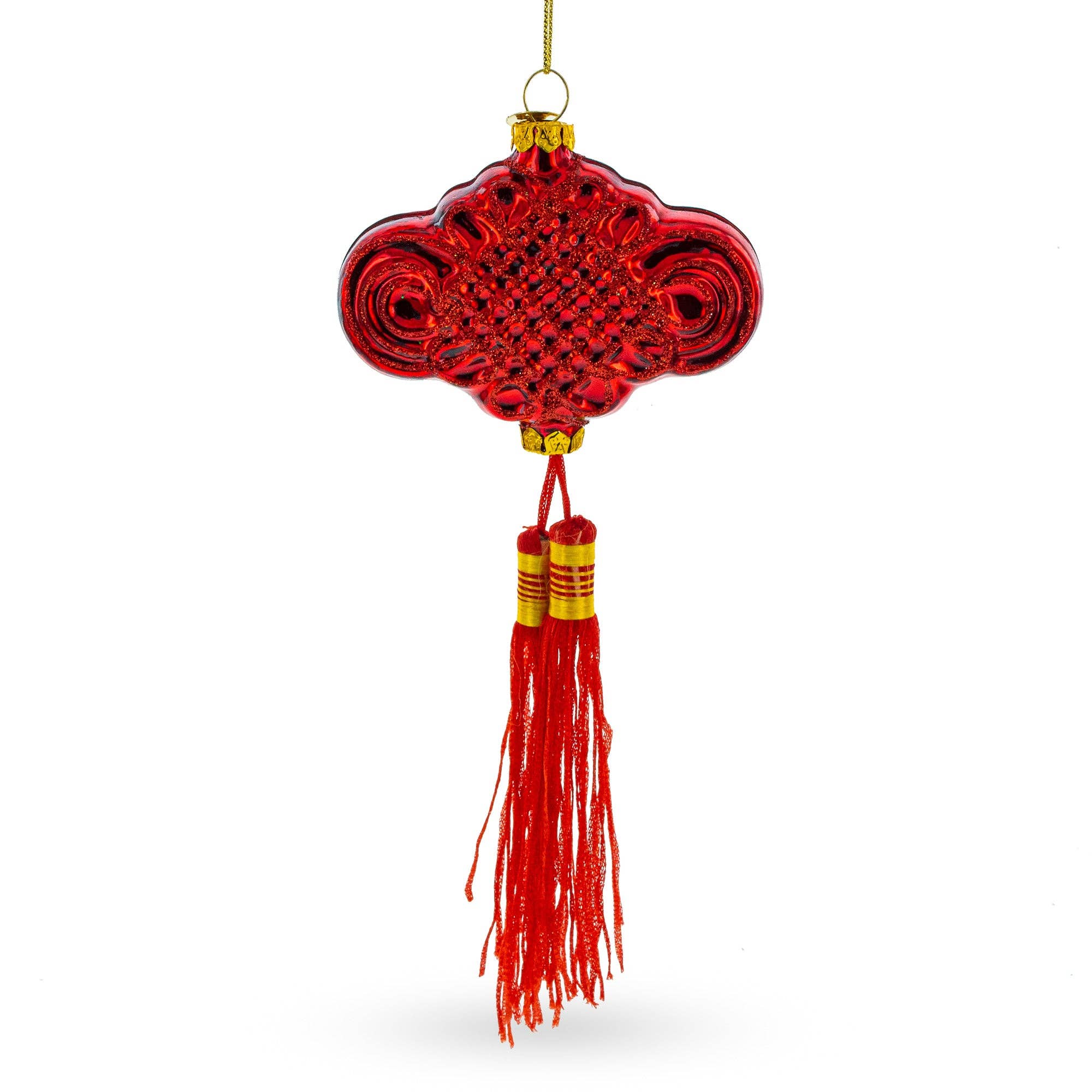 Chinese Knot Tassel New Year Decoration Glass Ornament