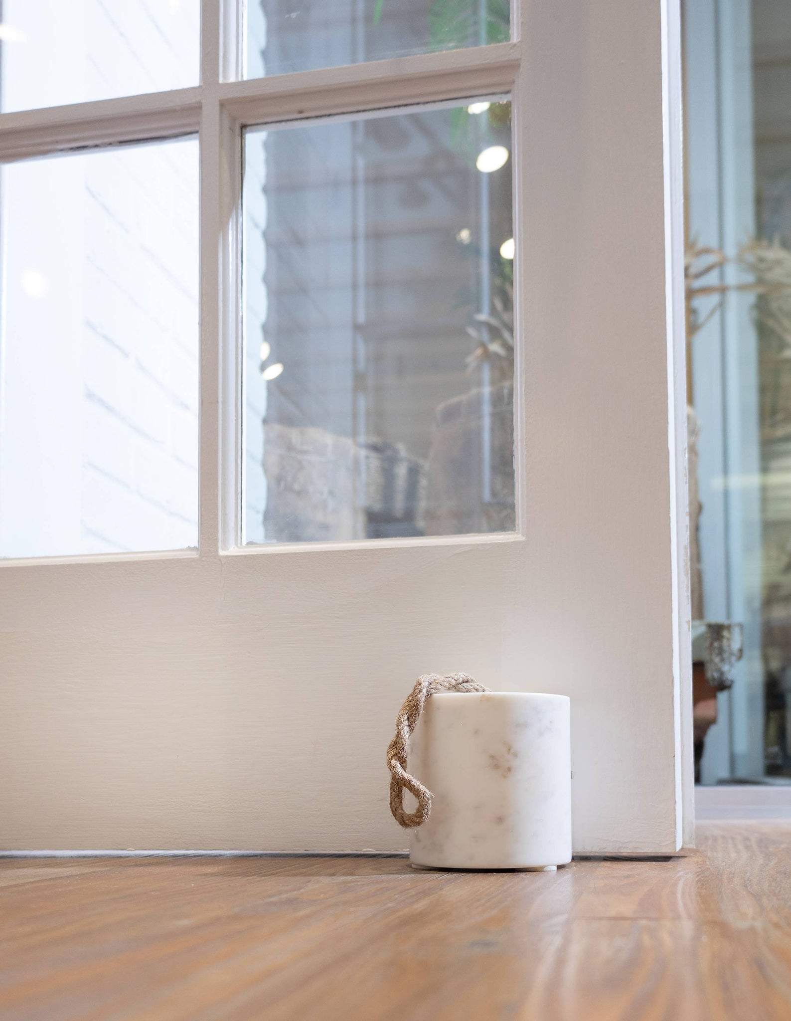 White Marble Door Stopper