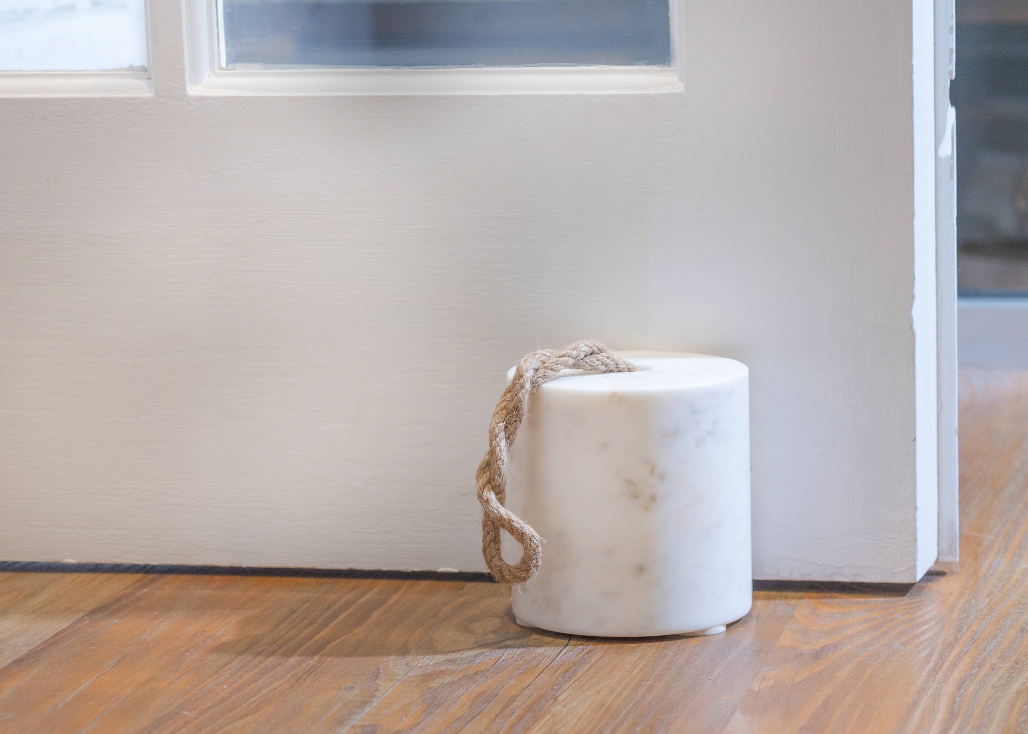 White Marble Door Stopper