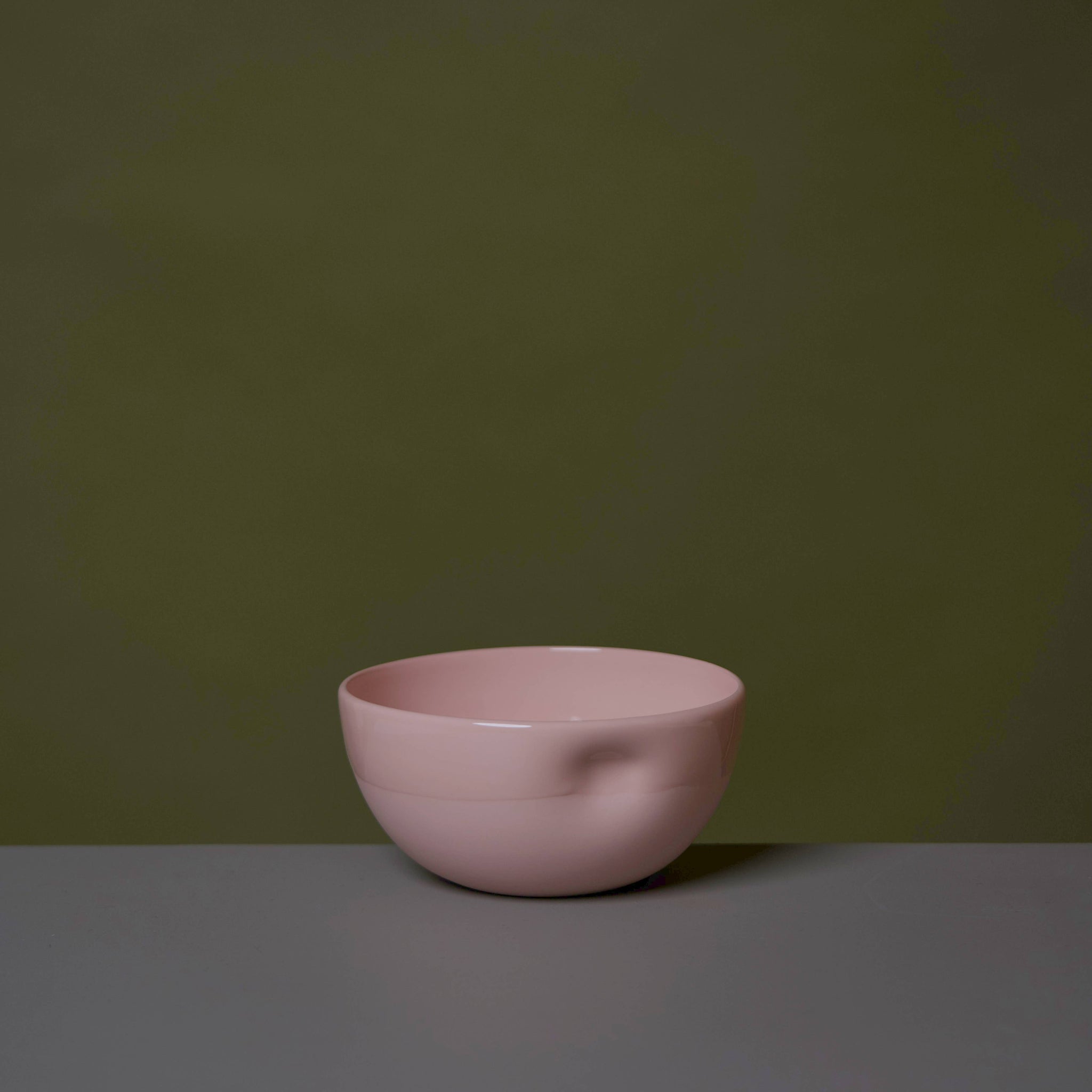 Middle Kingdom - Dusty Pink Unique Thumb Print Porcelain Bowl - three sizes: Medium / dusty pink