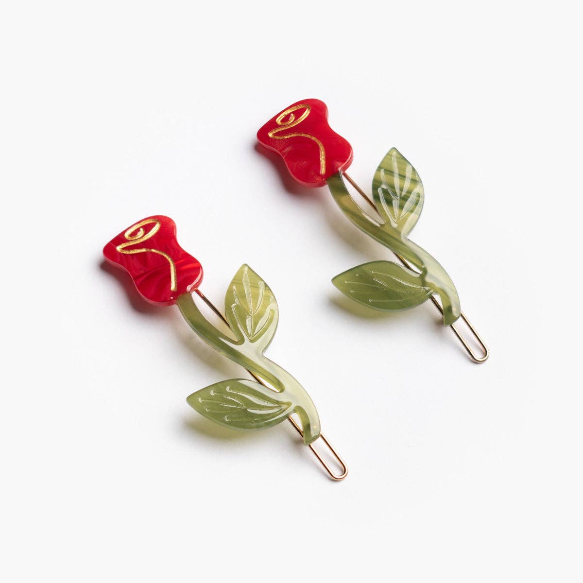 Red Rose Barrette