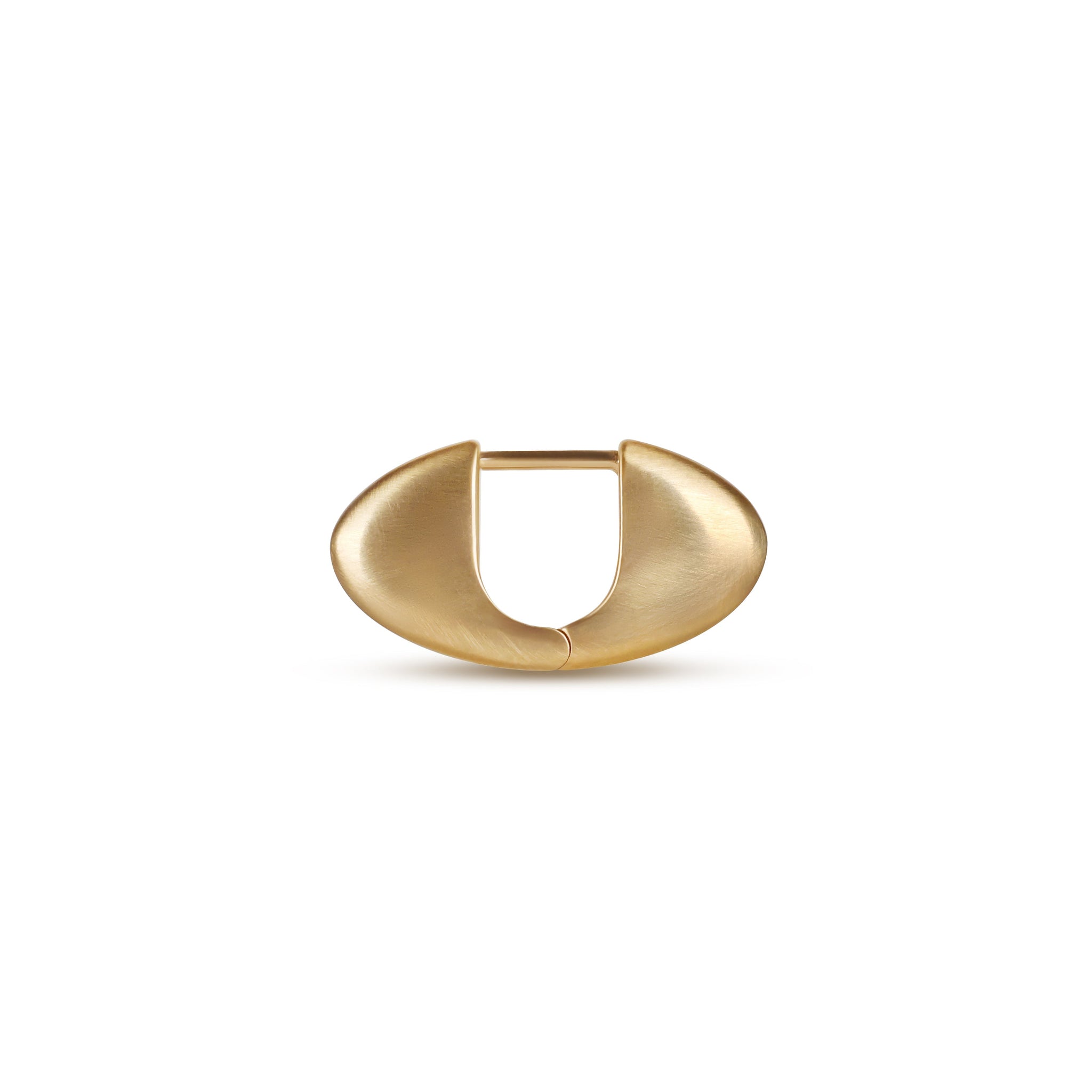 Ellipse Hoop Earring Polished 14kt Gold