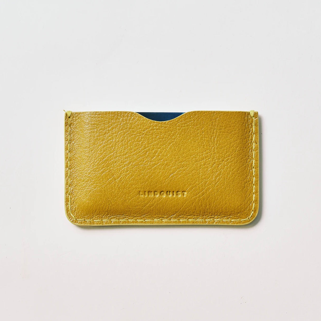 August Single-Pocket Leather Card Holder