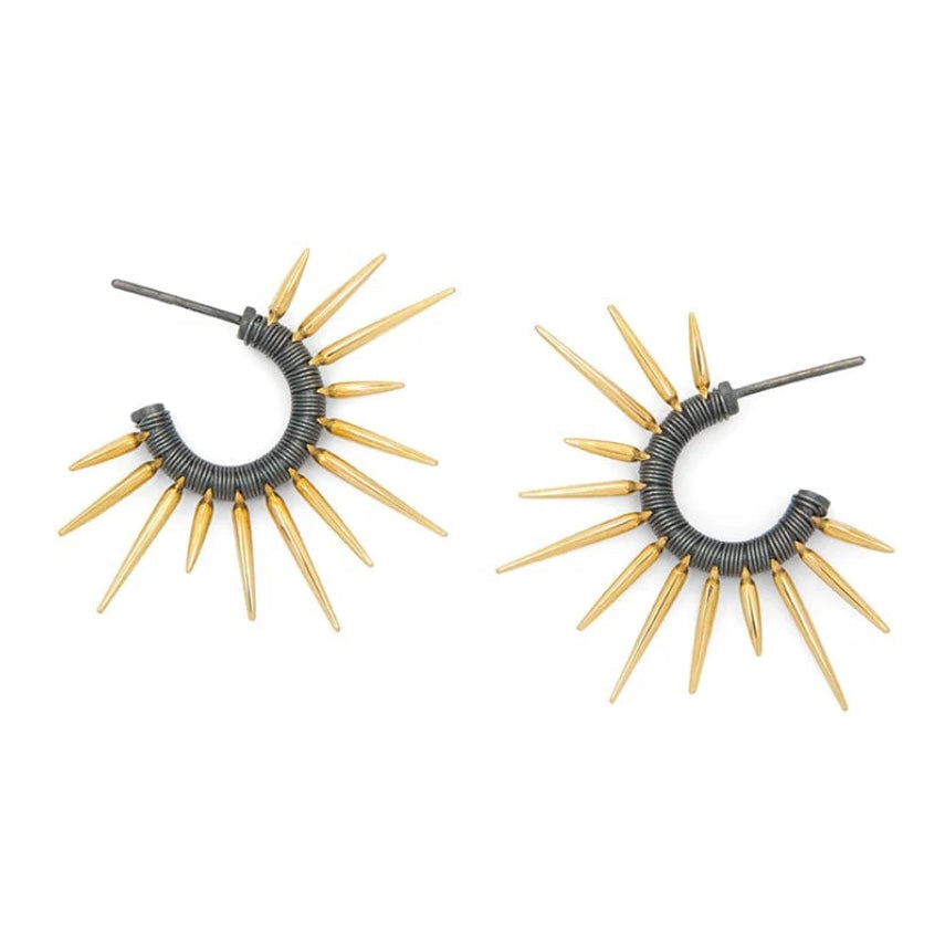 Wire-wrapped 14kt Urchin Earrings