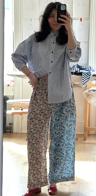 Half Half Wide Leg Pants