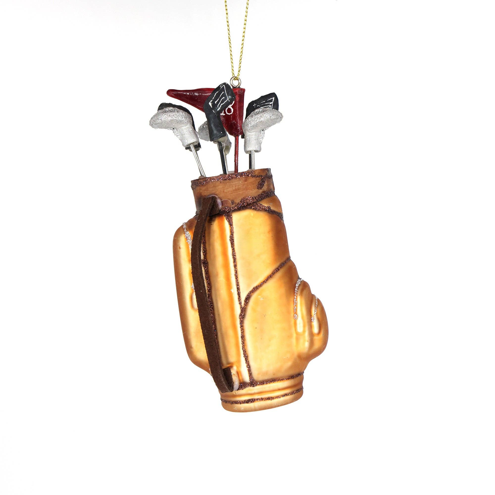 Golf Clubs Glass Ornament