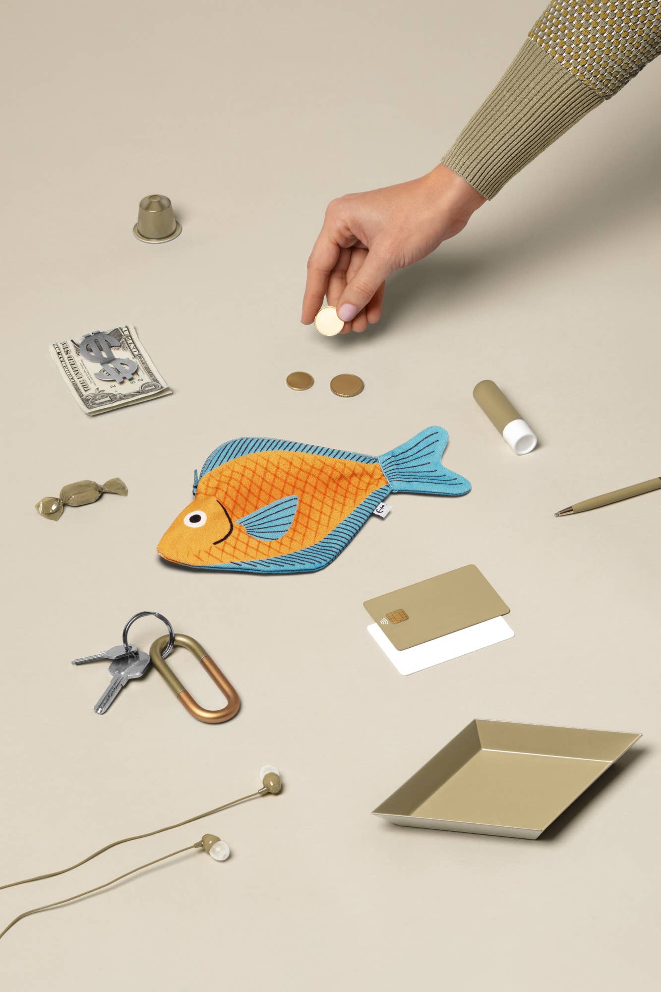 Golden Seabream Purse with keychain