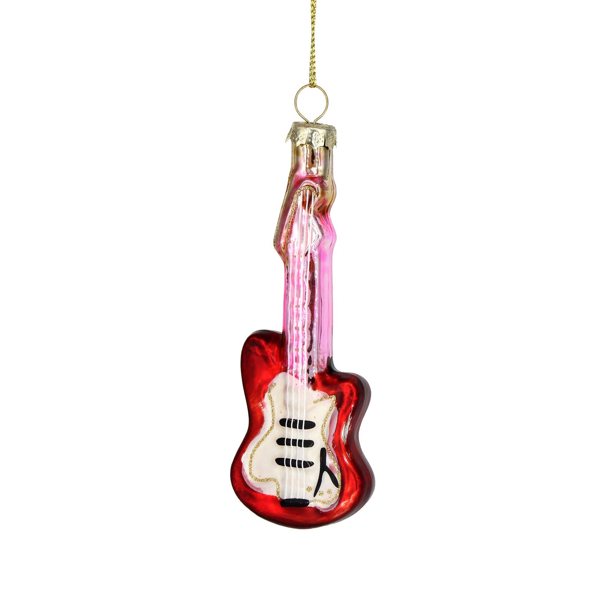 Electric Guitar Glass Ornament