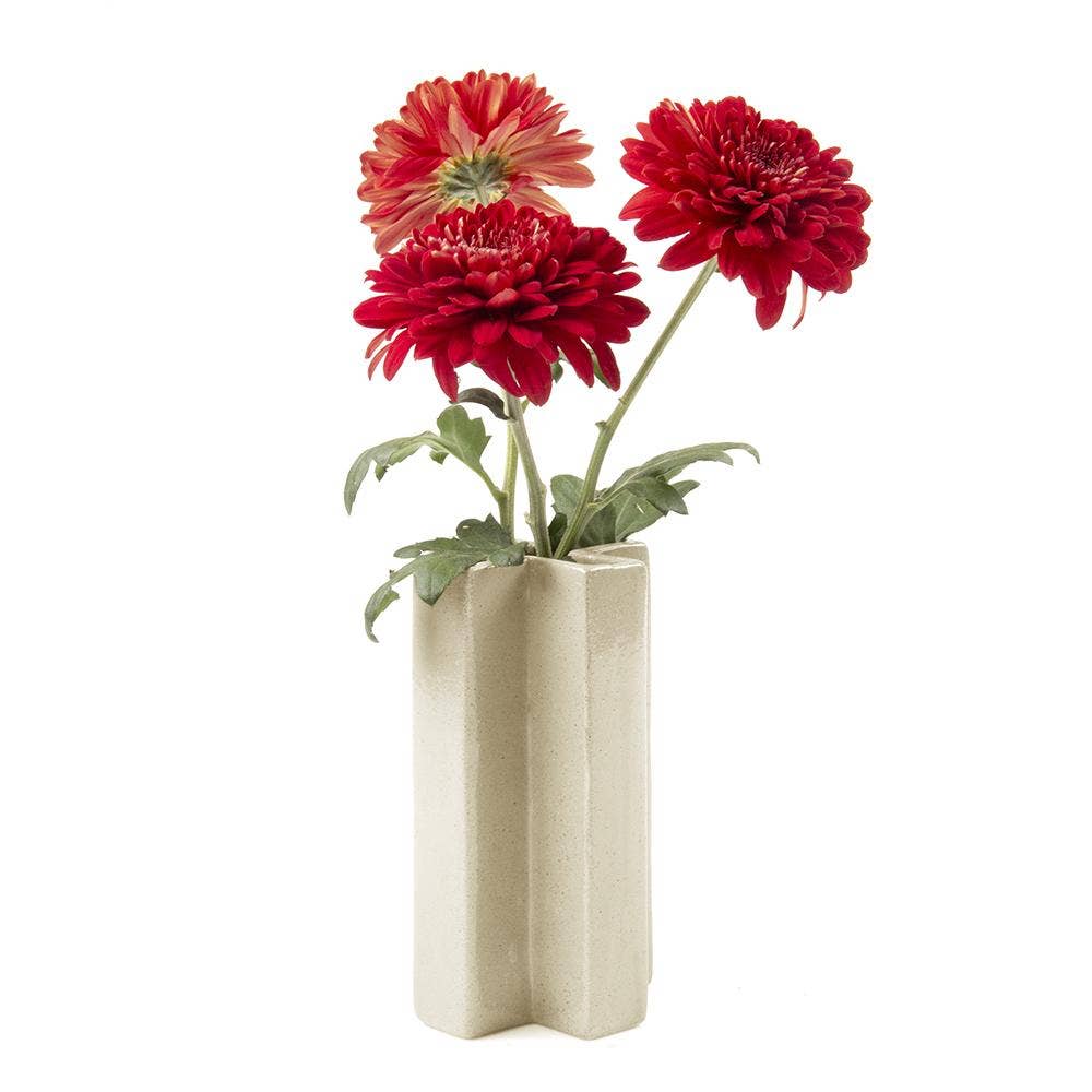 Jargogle Ceramic Flower Vase: Green / Medium