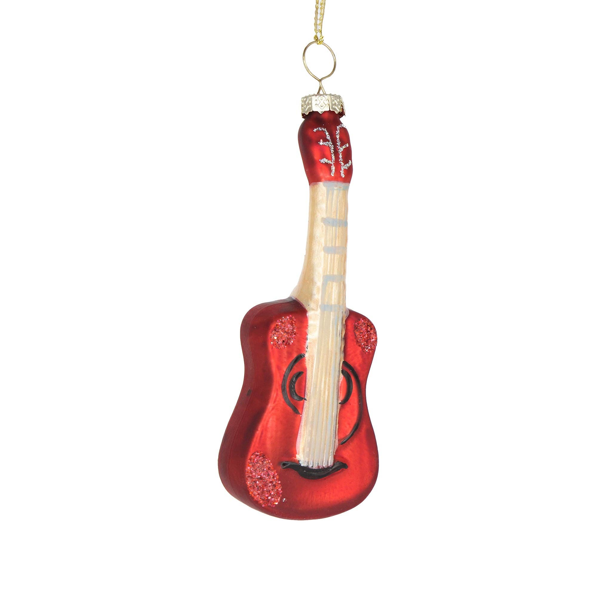 Acoustic Guitar Glass Ornament