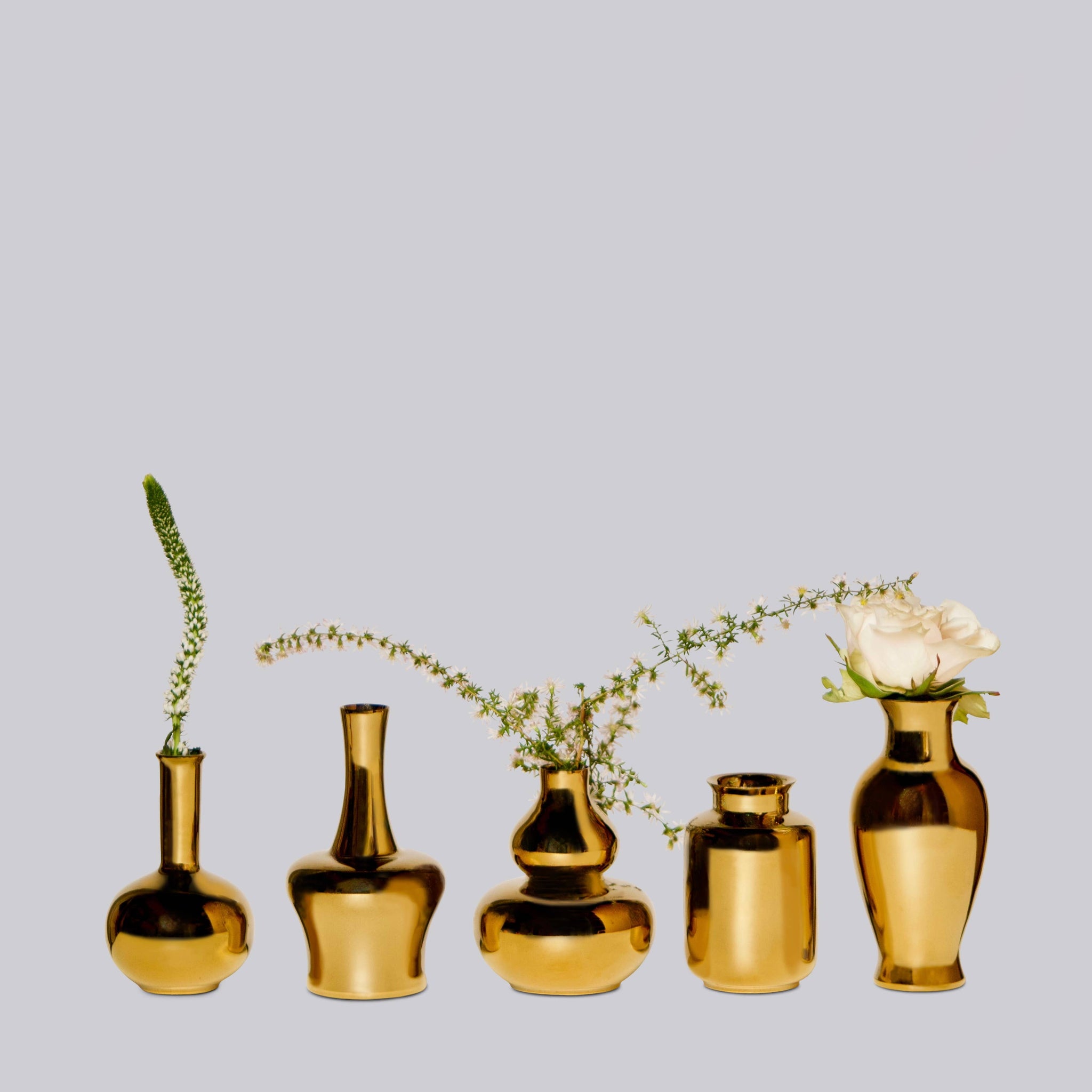 Middle Kingdom - Metallic Gold Porcelain Mini Vase: MV5