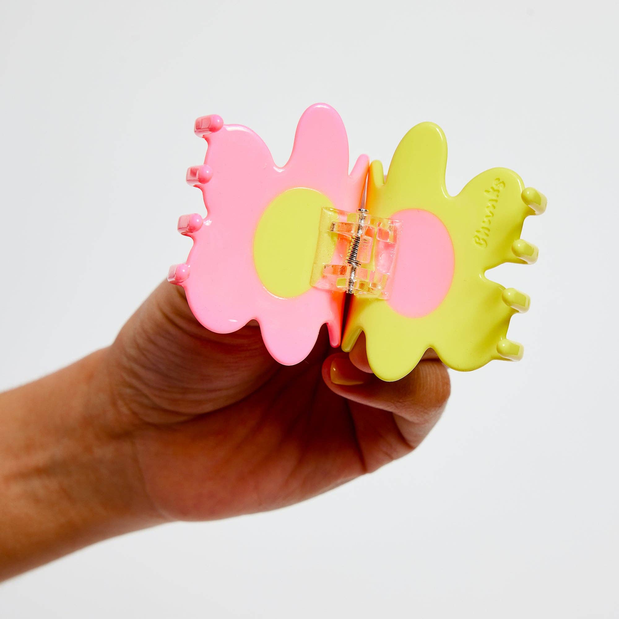 CHUNKS - Flower Claw in Yellow + Pink