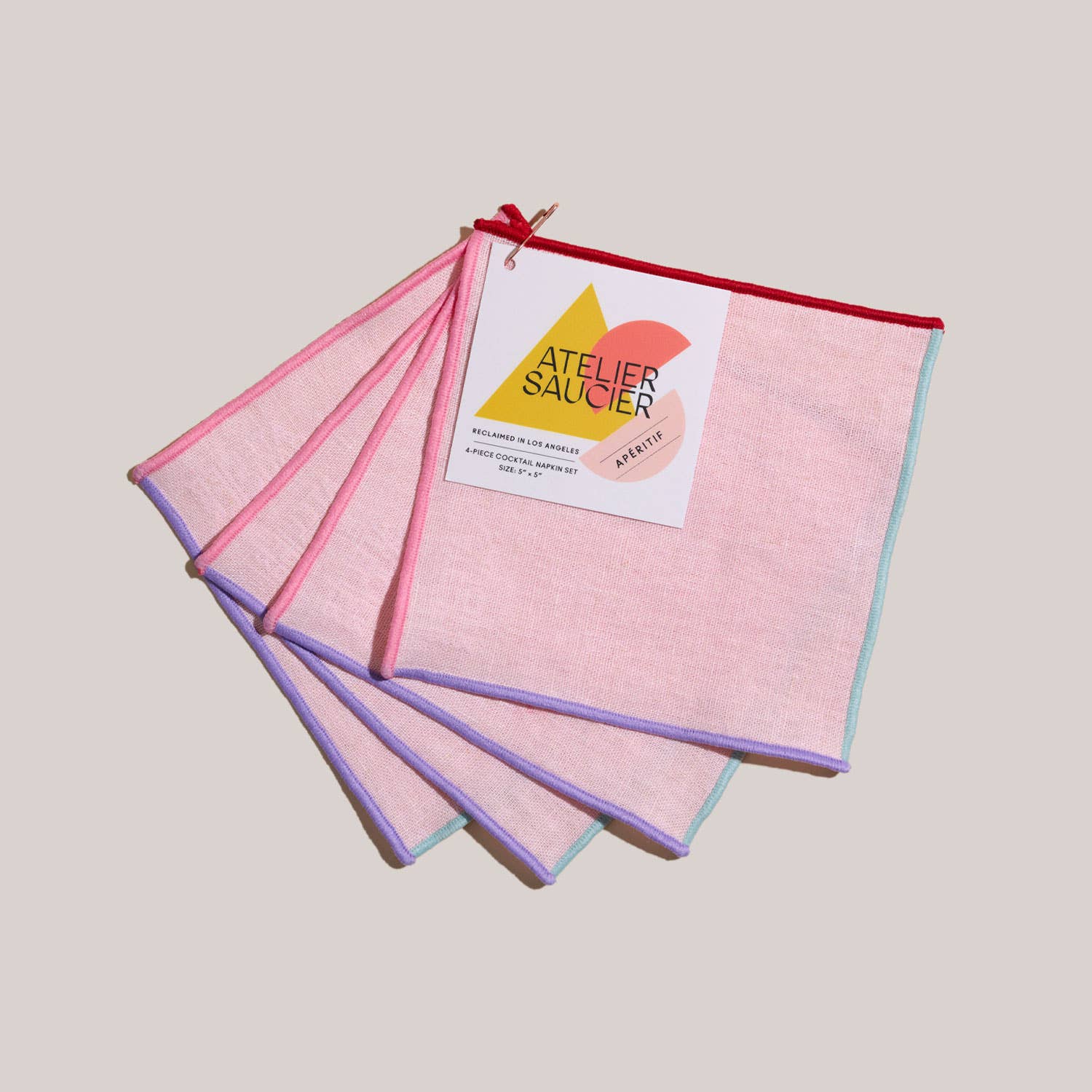 Candy Crush Linen Cocktail Napkins | Set of 4