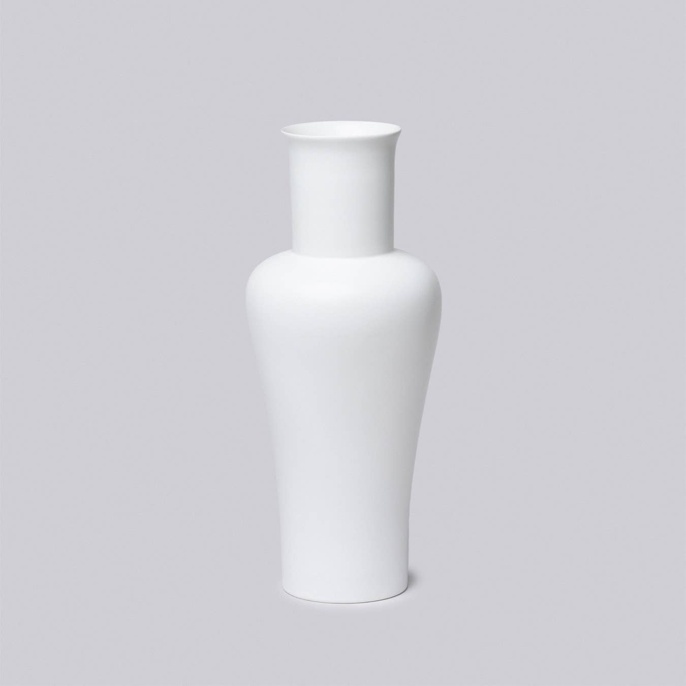 Middle Kingdom - Medium Semi-Matte Porcelain White Vases
