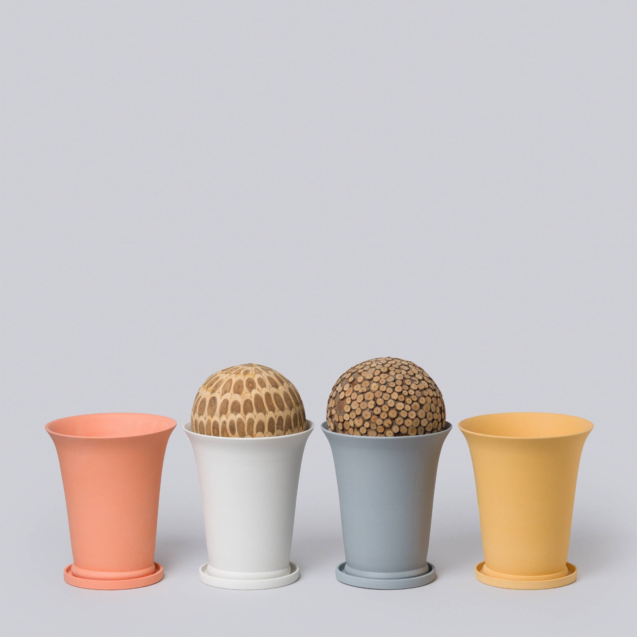 Middle Kingdom - Matte Porcelain Piccolo Conical Pot with Saucer