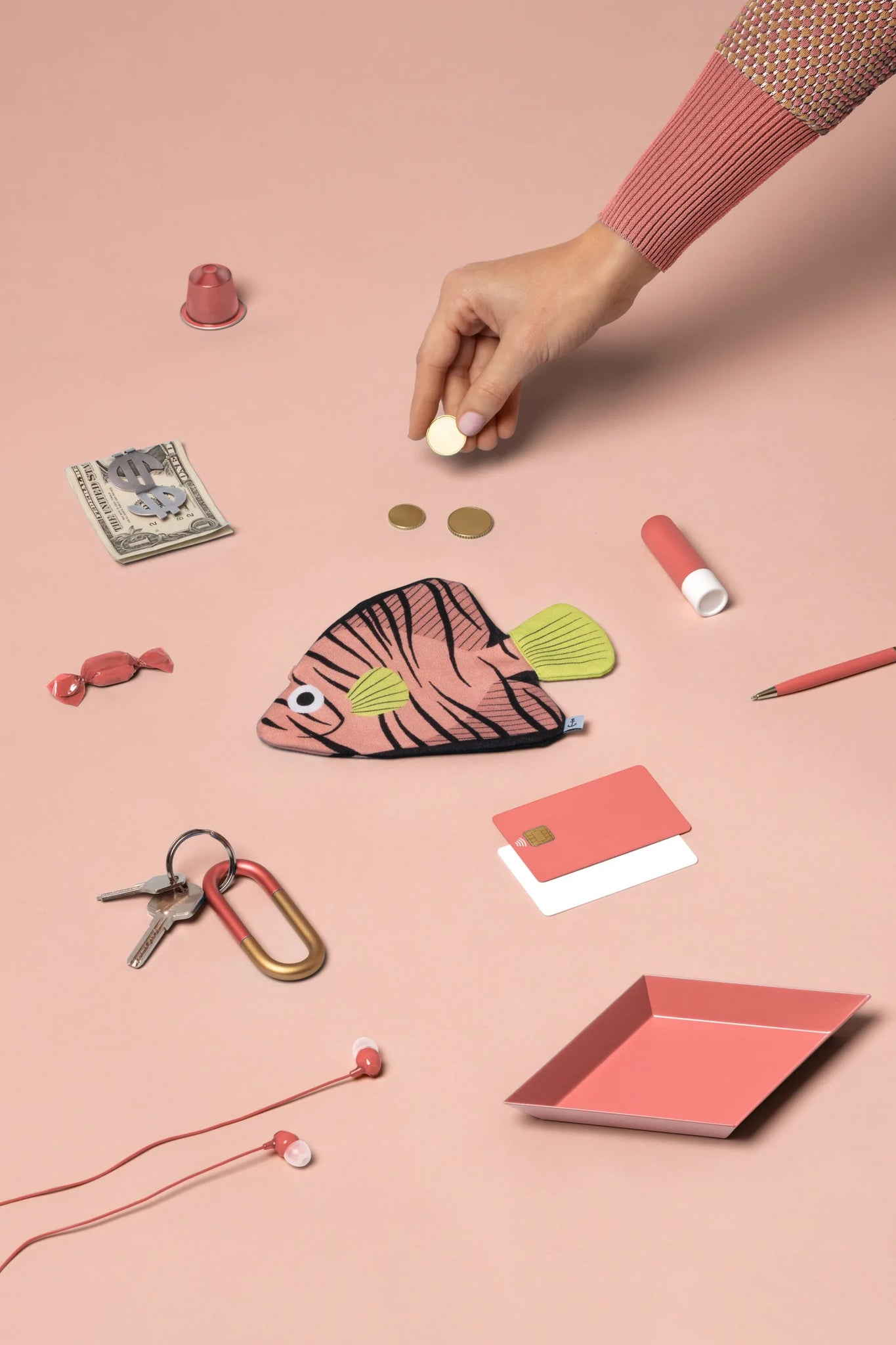 Pink Batfish purse or keychain