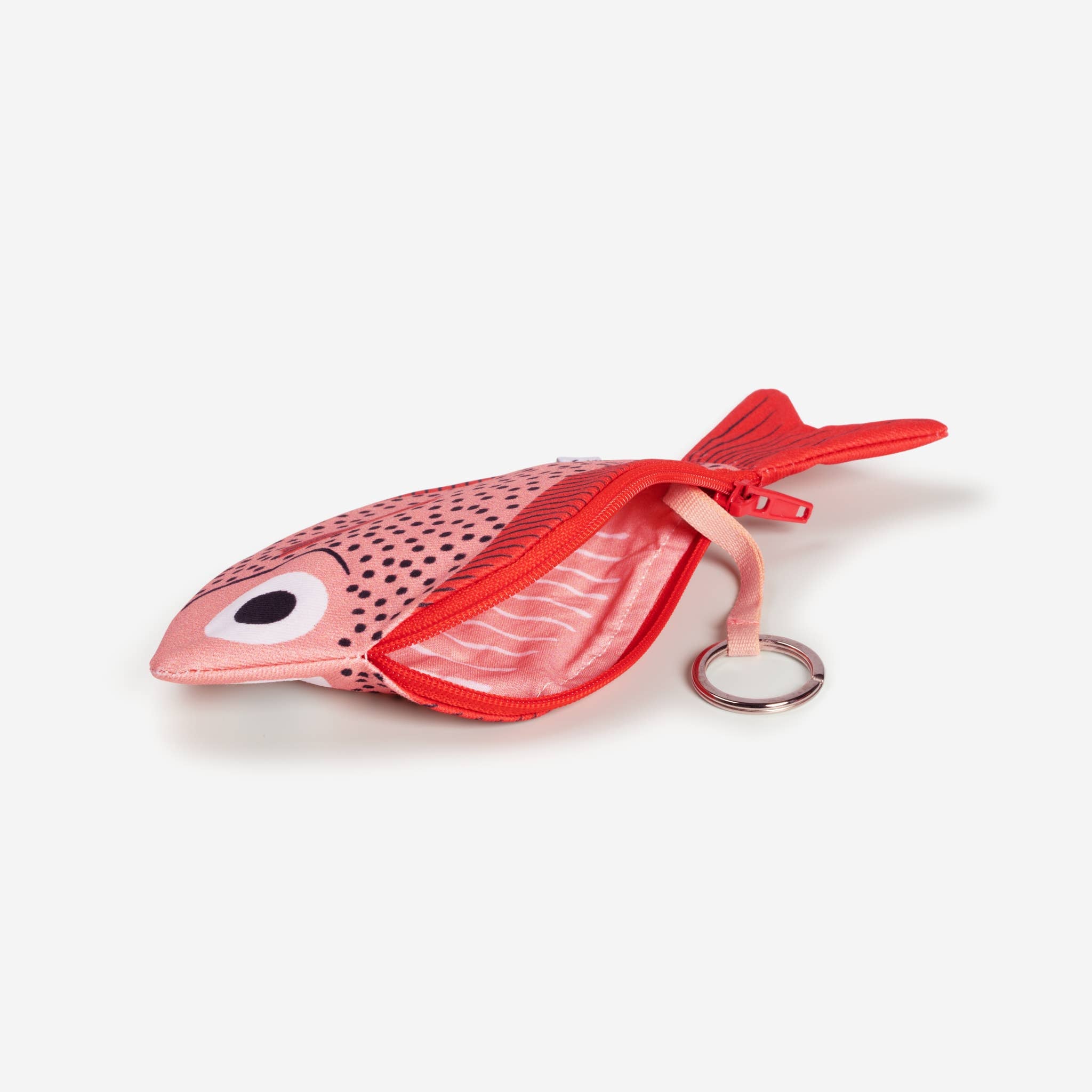 Pink Sweeper Fish purse with keychain - waterproof