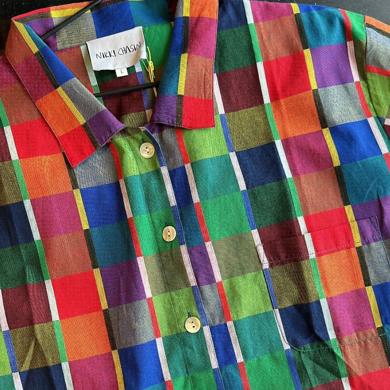 Rainbow Jacquard Button Down Shirt